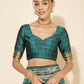 Janasya Peacock Green Silk Woven Ethnic Motifs Banarasi Silk Saree | Swadesiicart