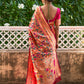 Janasya Pink Paithani Silk Woven Bagh Design Paithani Silk Saree | Swadesiicart