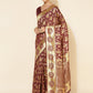 Janasya Wine Chanderi Silk Woven Paisley Chanderi Silk Saree | Swadesiicart