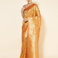 Janasya Yellow Organza Woven Ethnic Motifs Kanjeevaram Saree | Swadesiicart