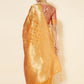 Janasya Yellow Organza Woven Ethnic Motifs Kanjeevaram Saree | Swadesiicart