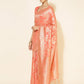 Janasya Peach Chanderi Silk Floral Woven Design Saree | Swadesiicart