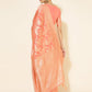 Janasya Peach Chanderi Silk Floral Woven Design Saree | Swadesiicart