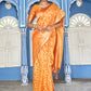 Janasya Yellow Chanderi Silk Woven Geometric Chanderi Silk Saree | Swadesiicart