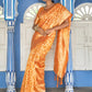 Janasya Yellow Chanderi Silk Woven Geometric Chanderi Silk Saree | Swadesiicart