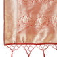 Janasya Maroon Organza Floral Saree | Swadesiicart