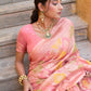 Janasya Light Pink Chanderi Silk Ethnic Motifs Woven Design Saree | Swadesiicart