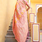 Janasya Light Pink Chanderi Silk Ethnic Motifs Woven Design Saree | Swadesiicart