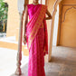 Janasya Fushia Pink Paithani Silk Woven Ethnic Motifs Paithani Silk Saree | Swadesiicart