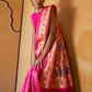Janasya Fushia Pink Paithani Silk Woven Ethnic Motifs Paithani Silk Saree | Swadesiicart
