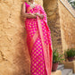 Janasya Rani Pink Banarasi Silk Ethnic Motifs Woven Design Saree | Swadesiicart