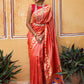Janasya Red Paithani Silk Woven Ethnic Motifs Paithani Silk Saree | Swadesiicart