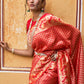 Janasya Red Paithani Silk Woven Ethnic Motifs Paithani Silk Saree | Swadesiicart