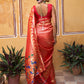 Janasya Red Paithani Silk Woven Ethnic Motifs Paithani Silk Saree | Swadesiicart