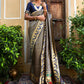 Janasya Navy Blue Paithani Silk Woven Ethnic Motifs Paithani Silk Saree | Swadesiicart