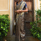 Janasya Navy Blue Paithani Silk Woven Ethnic Motifs Paithani Silk Saree | Swadesiicart