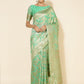Janasya Green Chanderi Silk Floral Woven Design Saree | Swadesiicart