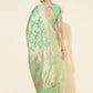 Janasya Green Chanderi Silk Floral Woven Design Saree | Swadesiicart