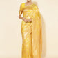 Janasya Yellow Chanderi Silk Floral Woven Design Saree | Swadesiicart