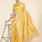 Janasya Yellow Chanderi Silk Floral Woven Design Saree | Swadesiicart