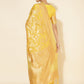 Janasya Yellow Chanderi Silk Floral Woven Design Saree | Swadesiicart