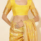 Janasya Yellow Chanderi Silk Floral Woven Design Saree | Swadesiicart
