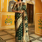 Janasya Dark Green Organza Woven Ethnic Motifs Kanjeevaram Saree | Swadesiicart