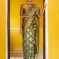 Janasya Dark Green Organza Woven Ethnic Motifs Kanjeevaram Saree | Swadesiicart