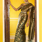 Janasya Dark Green Organza Woven Ethnic Motifs Kanjeevaram Saree | Swadesiicart