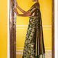 Janasya Dark Green Organza Woven Ethnic Motifs Kanjeevaram Saree | Swadesiicart