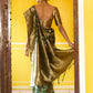 Janasya Dark Green Organza Woven Ethnic Motifs Kanjeevaram Saree | Swadesiicart