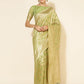 Janasya Light Green Chanderi Silk Floral Woven Design Saree | Swadesiicart