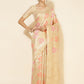 Janasya Cream Chanderi Silk Ethnic Motifs Woven Design Saree | Swadesiicart