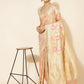 Janasya Cream Chanderi Silk Ethnic Motifs Woven Design Saree | Swadesiicart