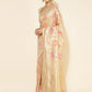 Janasya Cream Chanderi Silk Ethnic Motifs Woven Design Saree | Swadesiicart