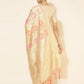 Janasya Cream Chanderi Silk Ethnic Motifs Woven Design Saree | Swadesiicart