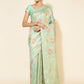 Janasya Sea Green Chanderi Silk Ethnic Motifs Woven Design Saree | Swadesiicart