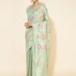 Janasya Sea Green Chanderi Silk Ethnic Motifs Woven Design Saree | Swadesiicart