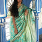 Janasya Sea Green Chanderi Silk Floral Woven Design Saree | Swadesiicart