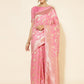 Janasya Pink Chanderi Silk Floral Woven Design Saree | Swadesiicart