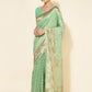 Janasya Light Green Chanderi Silk Floral Woven Design Saree | Swadesiicart