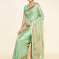 Janasya Light Green Chanderi Silk Floral Woven Design Saree | Swadesiicart