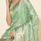 Janasya Light Green Chanderi Silk Floral Woven Design Saree | Swadesiicart