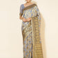 Janasya Grey Chanderi Silk Floral Woven Design Saree | Swadesiicart