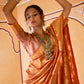 Janasya Yellow Organza Woven Ethnic Motifs Kanjeevaram Saree | Swadesiicart