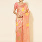 Janasya Peach Chanderi Silk Ethnic Motifs Woven Design Saree | Swadesiicart