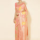 Janasya Peach Chanderi Silk Ethnic Motifs Woven Design Saree | Swadesiicart