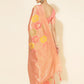 Janasya Peach Chanderi Silk Ethnic Motifs Woven Design Saree | Swadesiicart