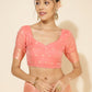 Janasya Peach Chanderi Silk Ethnic Motifs Woven Design Saree | Swadesiicart