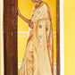 Janasya Cream Banarasi Silk Woven Floral Design Banarasi Saree | Swadesiicart